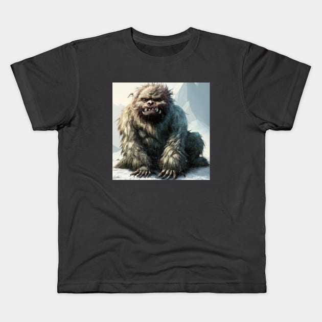 Untamed Mountain Yeti Kids T-Shirt by Star Scrunch